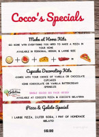 Cocco's Pizza menu