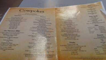 Cow Pokes Bbq menu