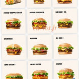 Burger King menu