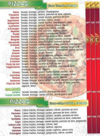 Chrono Pizza menu