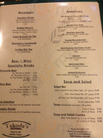 Takoda's menu