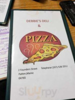 Debbies Deli Pizza menu
