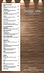 Zabiha Grill menu