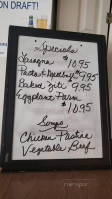 Aiello's Cafe Incorporated menu