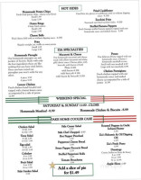 Zia Maria's Bakery Cafe menu