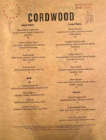 Cordwood menu