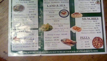 Weedville menu