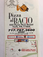 Pizza Al Bacio menu