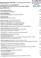 Kläsles Gastronomie Am Rhein menu