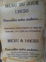 Le Calypso menu