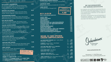 Cafe Sachsenheimer menu