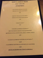 Ashes Restaurant Bar menu