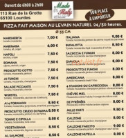 Made In Italy menu