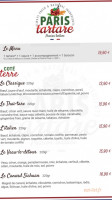 Paris Tartare menu
