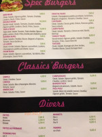 Le Pizz'burg menu