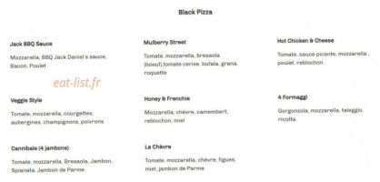Mulberry Street menu