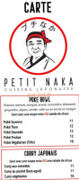 Petit Naka menu