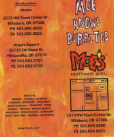 Moe's Southwest Grill menu