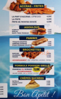 La Vague Bleue menu