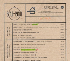 Ô Boui Boui menu