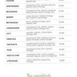 Le Coin Des Pizzas Carte