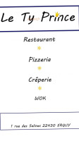 Le Ty Prince menu