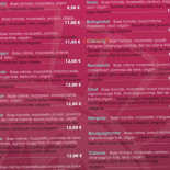 Pizzabela Speisekarte