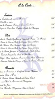 La Table Ronde menu