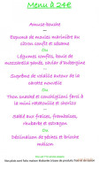 Le Verre y Table menu