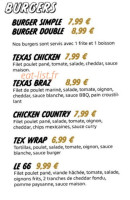 Texas Chicken Grill menu