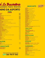 La Bruschetteria A Metro menu