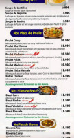 Paris Bangla Curry House menu