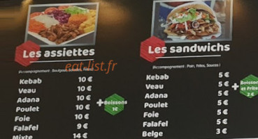 Maison Du Kebab menu