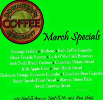 Downtown Coffee Co menu