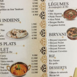 Thali menu
