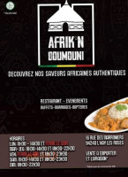 African Doumouni menu
