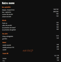 Saveurs Du Nord menu