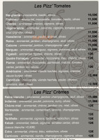 Le à Pizz' menu