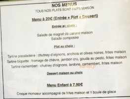 Le Bon Moment menu