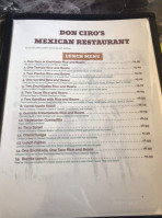 Don Ciro's menu