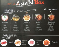 Jap N Thaï menu