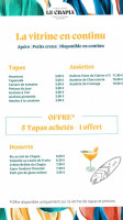 Le Chapia menu