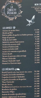 La Table Du Pêcheur menu