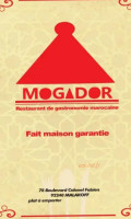 Mogador menu
