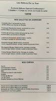 Les Délices De La Tour menu