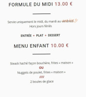 Le Cousseau menu
