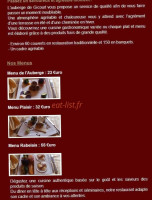 Auberge De Gicourt menu