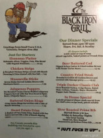 The Black Iron Grill menu