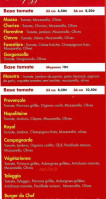 Pizza Atina menu