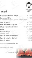Griglieria Dal Griss menu